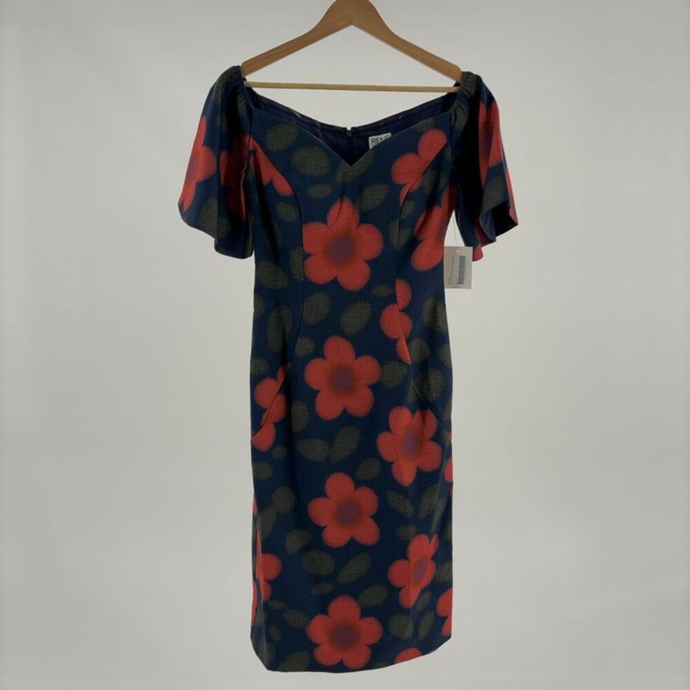Rene Ruiz Off-The-Shoulder Puff Sleeve Midi Dress